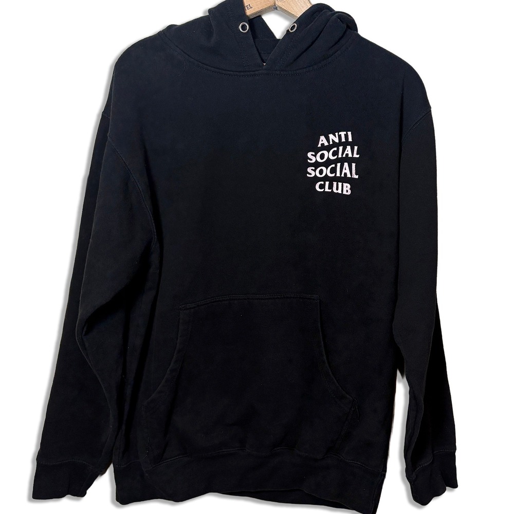 Anti Social Social Club Mind Games Hoodie Black Pink Size M ASSC Logo Pullover